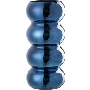 J-Line vase Chenille - verre - bleu