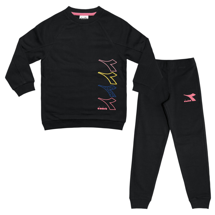 Tuta Bimba Ragazza DIADORA Cotone Felpato Zip Art.180961