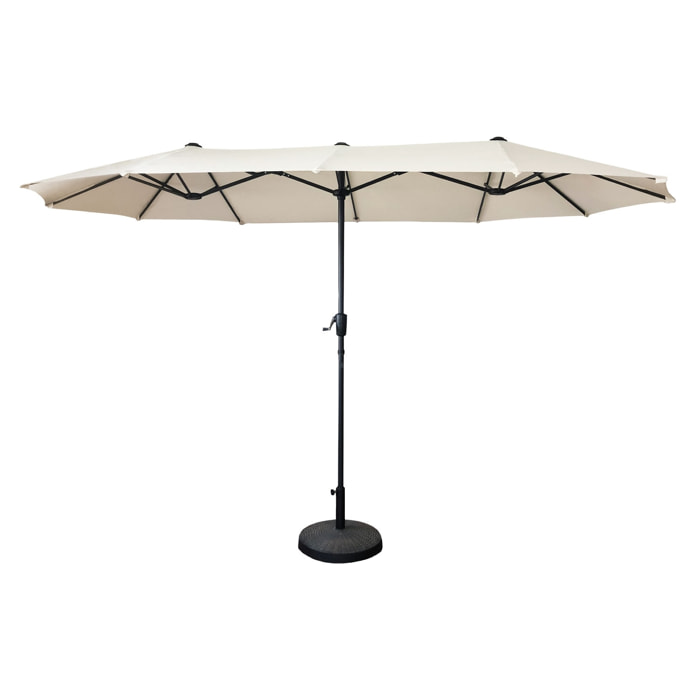 Parasol double LINAI oval - Beige