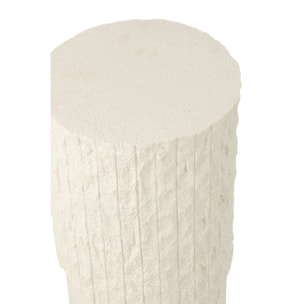 J-Line socle Rocky Relief - polyrésine - blanc - medium