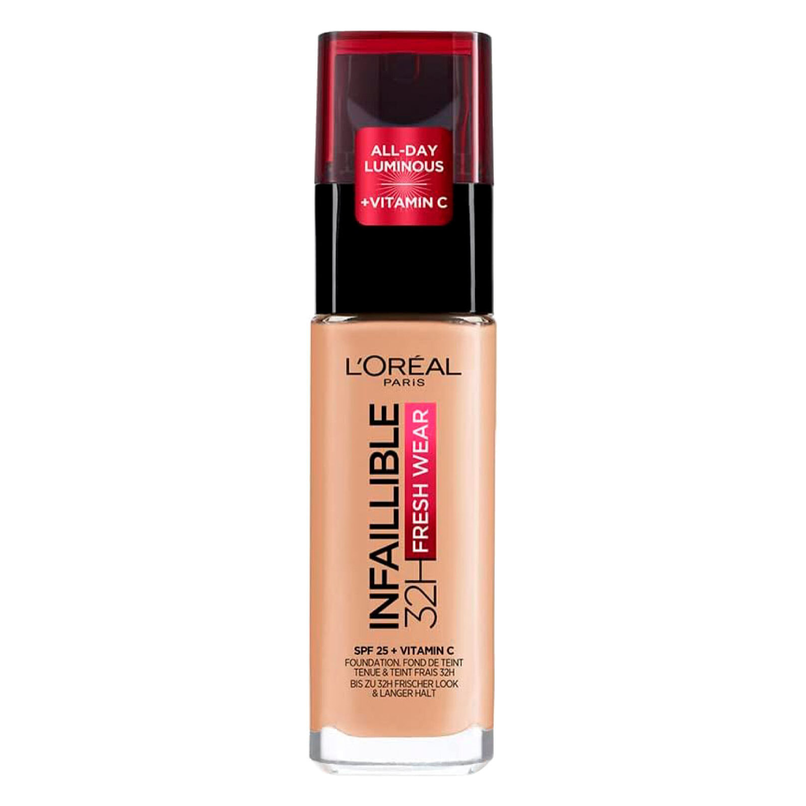 Fondotinta Liquido 235 Honey SPF 25 Infaillible 32H Fresh Wear Waterproof con Vitamina C