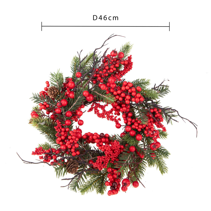 Corona natalizia - Pezzi 1 - 46xH11x46cm - Bianchi Dino SpA