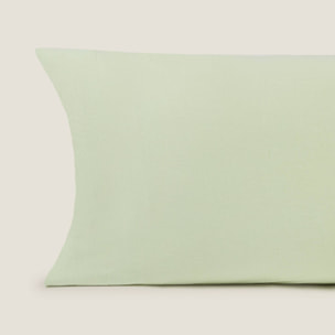 Funda almohada punto algodón Puntib color verde claro