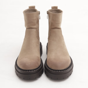 STIVALETTO FIBBIA POSTERIORE TAUPE