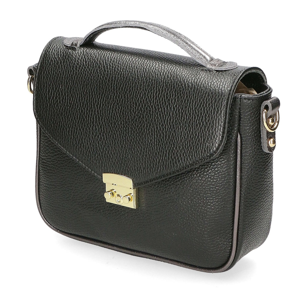 Borsa a mano da donna - Modello Aida - Vera pelle - 27.0 x 20.0 x 9.0 cm