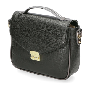 Borsa a mano da donna - Modello Aida - Vera pelle - 27.0 x 20.0 x 9.0 cm