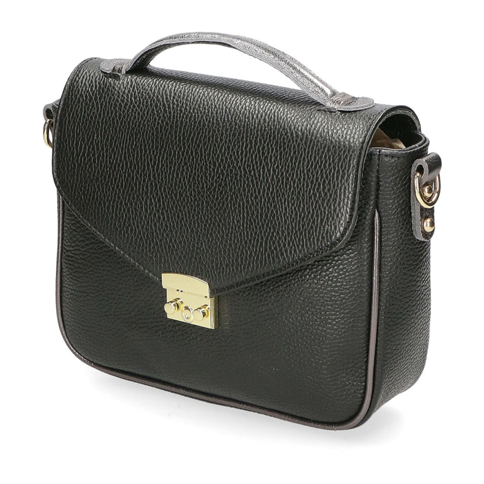 Borsa a mano da donna - Modello Aida - Vera pelle - 27.0 x 20.0 x 9.0 cm