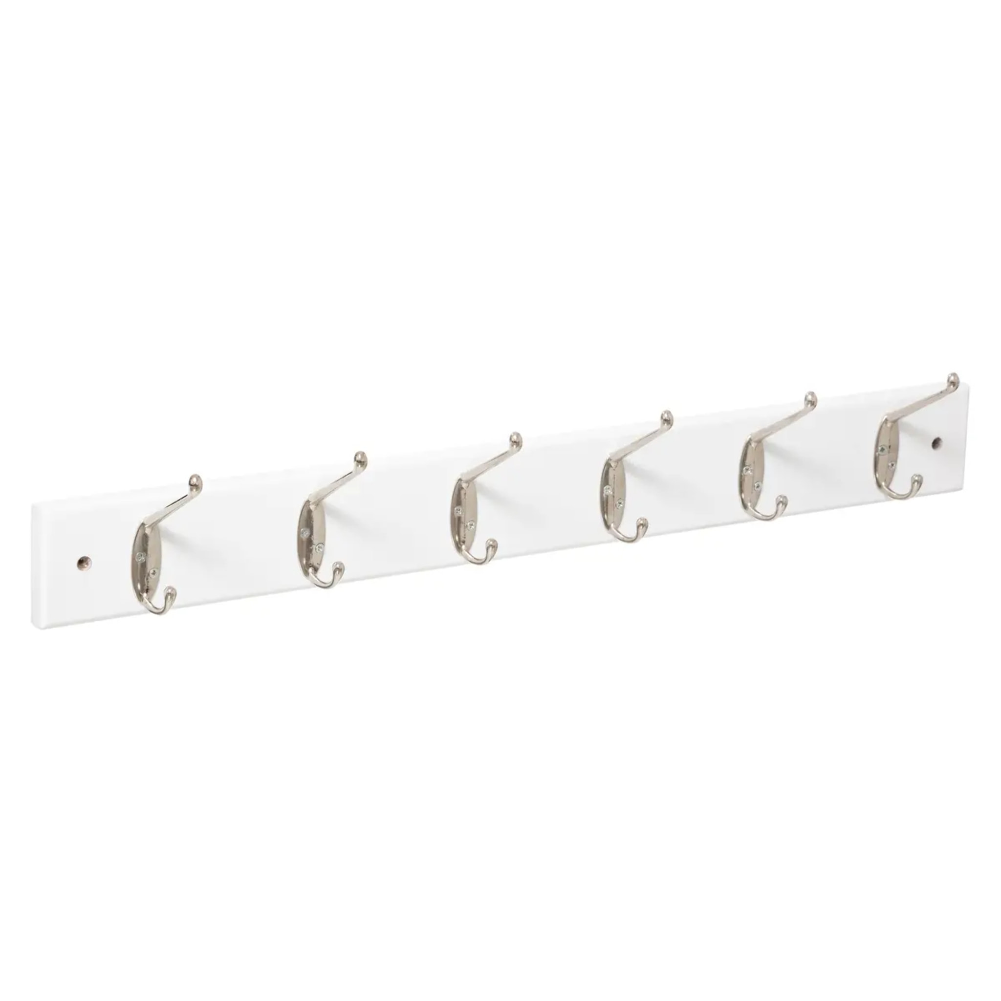 Patère 6 têtes bois/métal Blanc