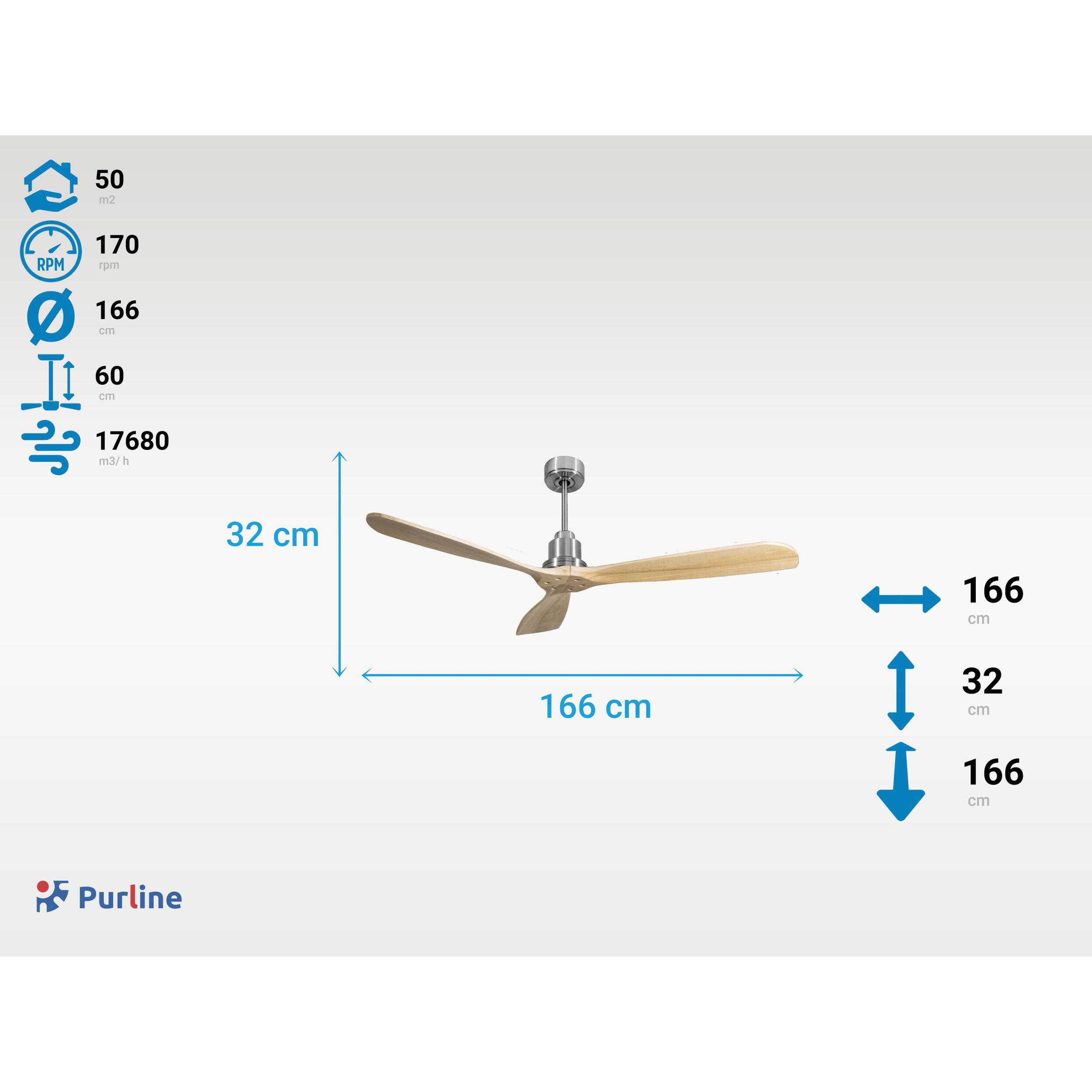 Ventilador de techo Modo Invierno/Verano Termostato Wifi Motor DC Techos Inclinados Mando a Distancia Hypersilence Memoria FullWood Vendible Shopify (AUTOMATICO) FolegandrosD166C0464518 PURLINE
