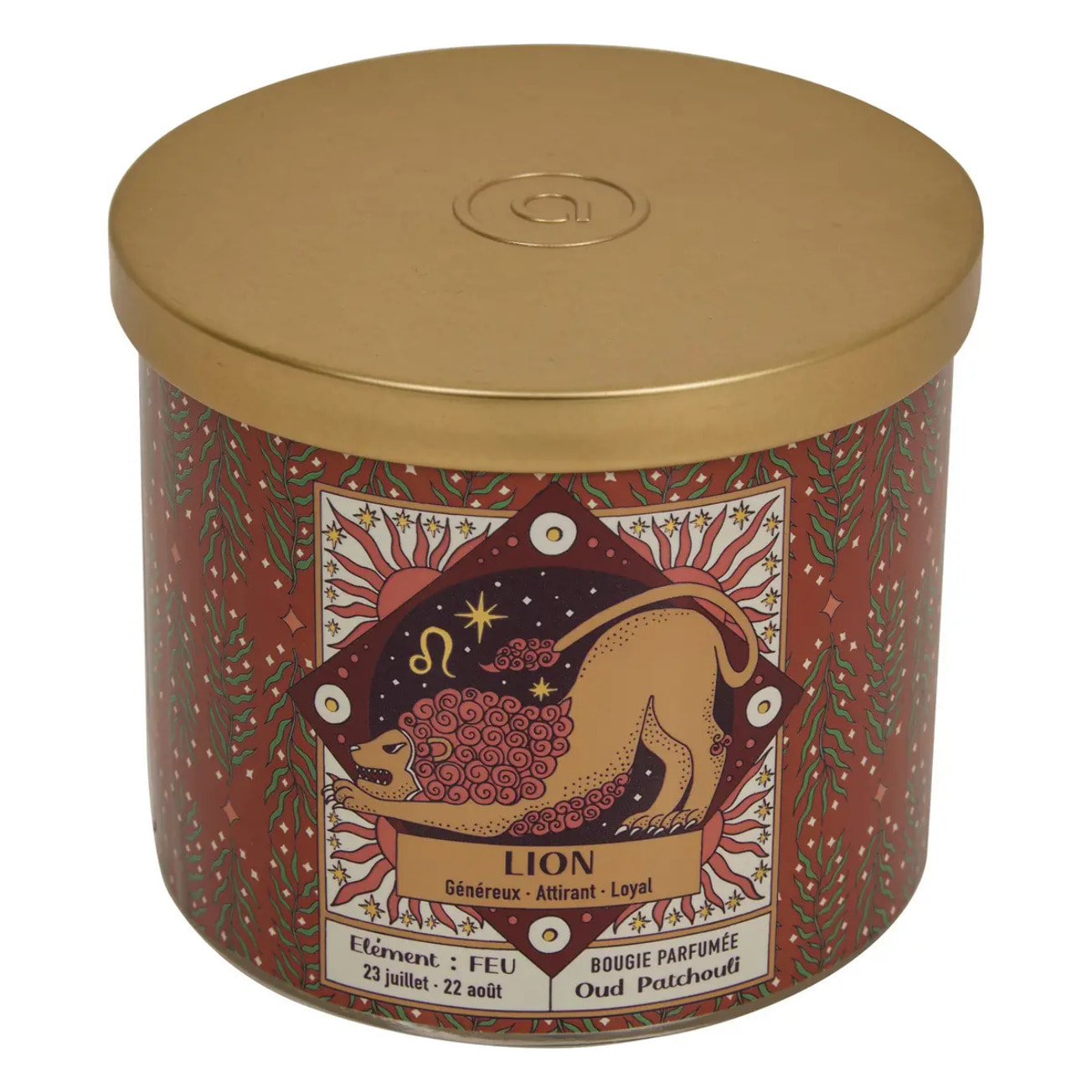 Bougie parfumée Astro 396g pot verre assorti