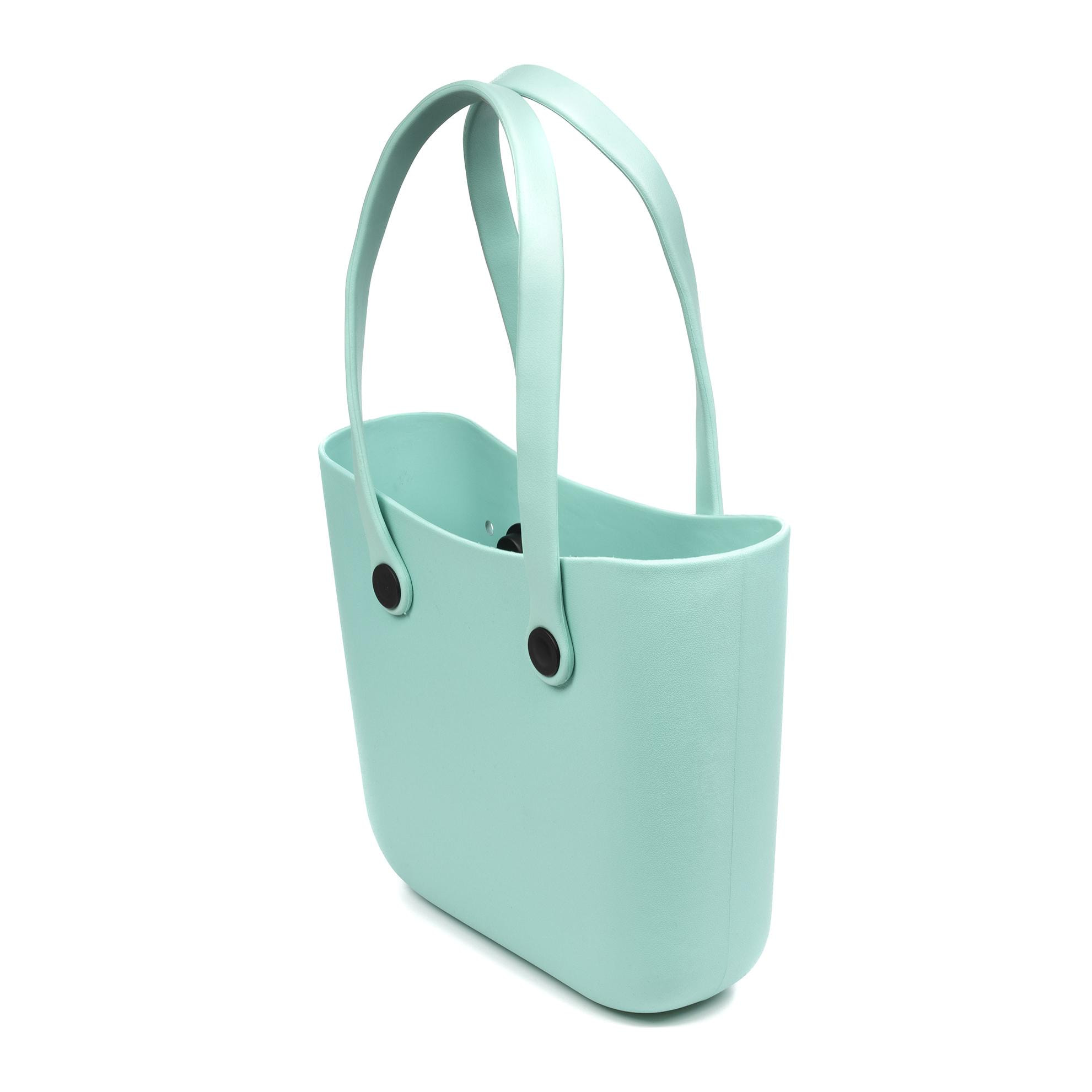 Borsa mare VillaPoma Shopper, in gomma EVA con manici lunghi e charm decorativo