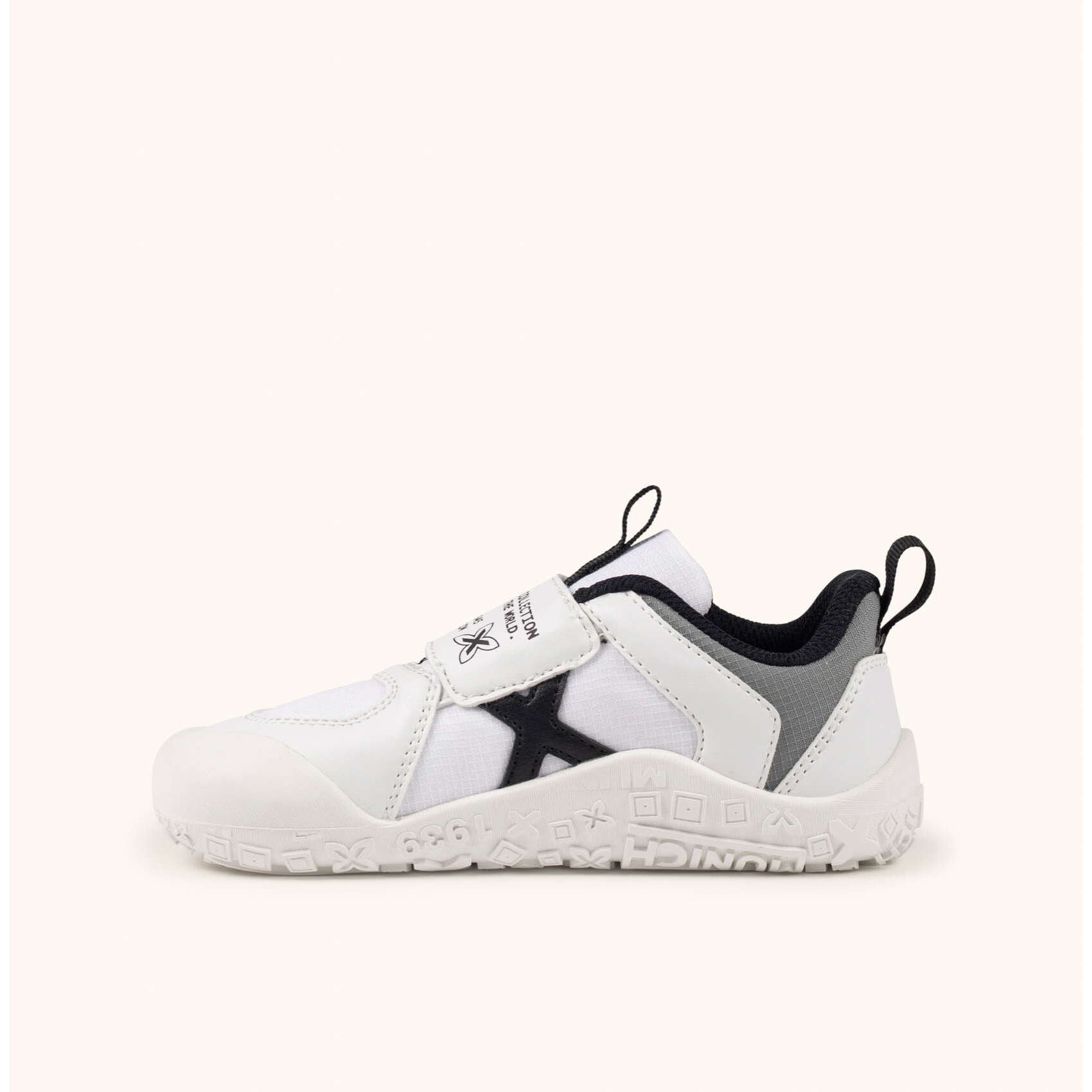 Zapatilla Infantil Barefoot Blanca con Detalles Grises MINI LITO VCO 03