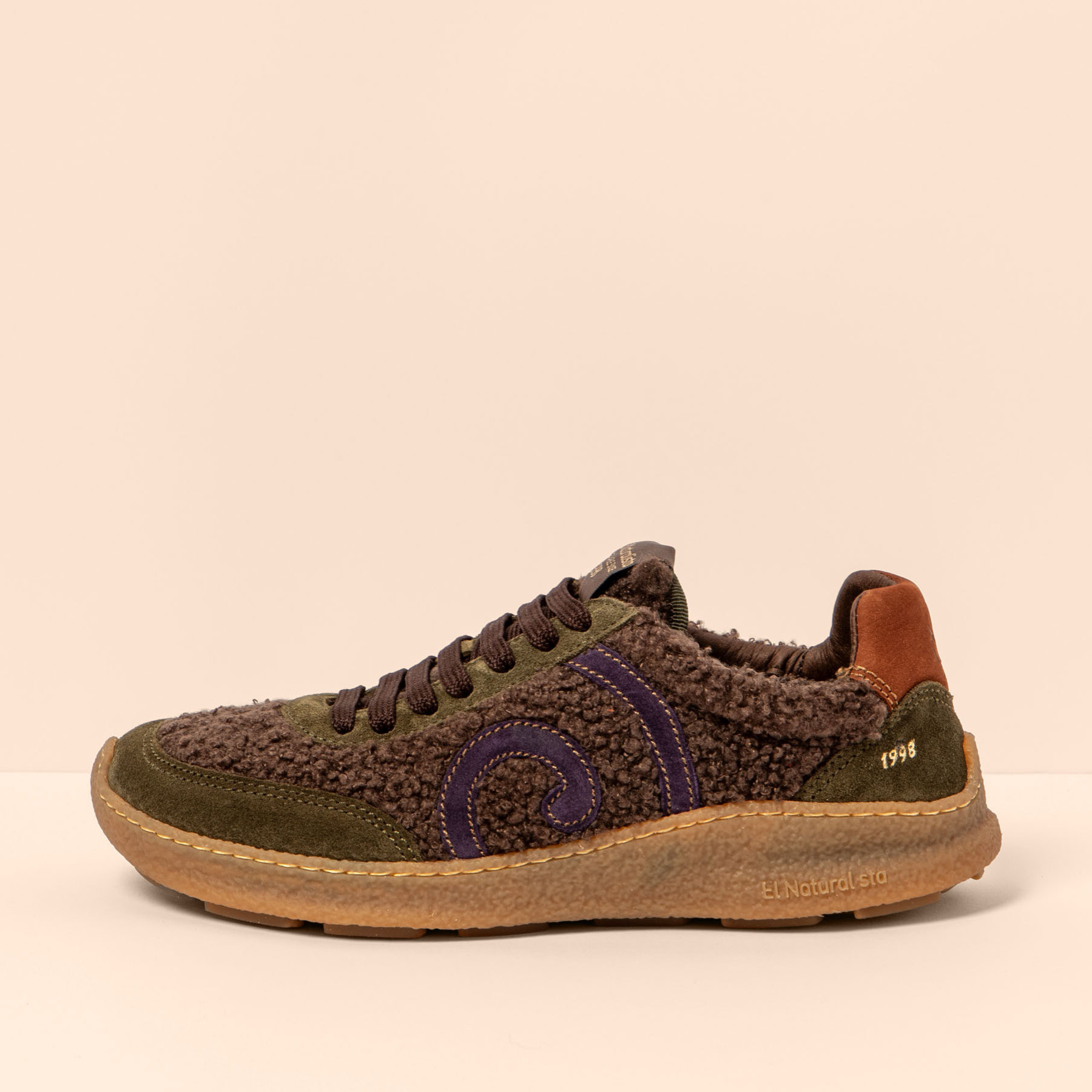 Zapatos N5435B MULTI MATERIAL BROWN/ OROEL color Brown