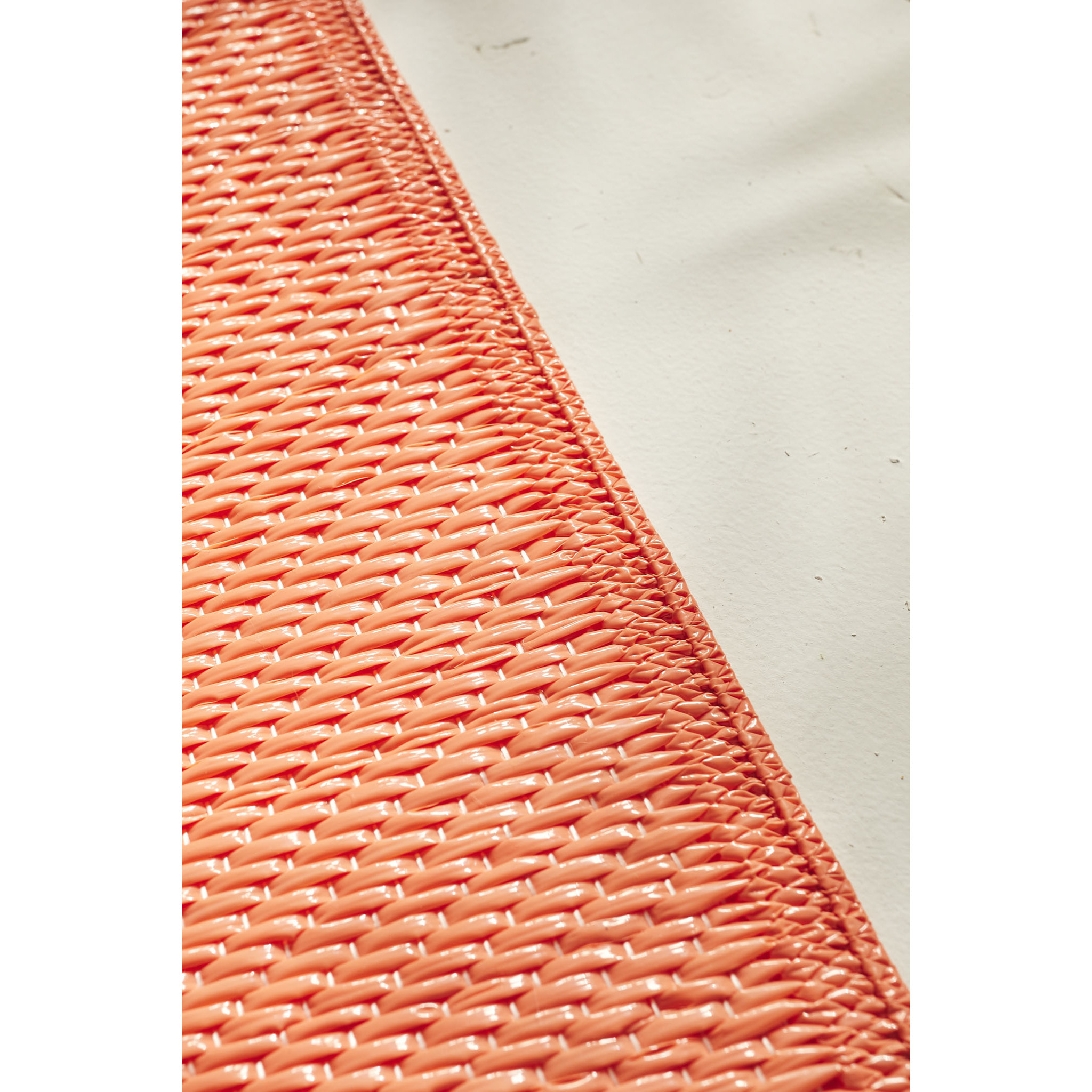 CAPRI - Tapis d'extérieur à motif uni - Corail