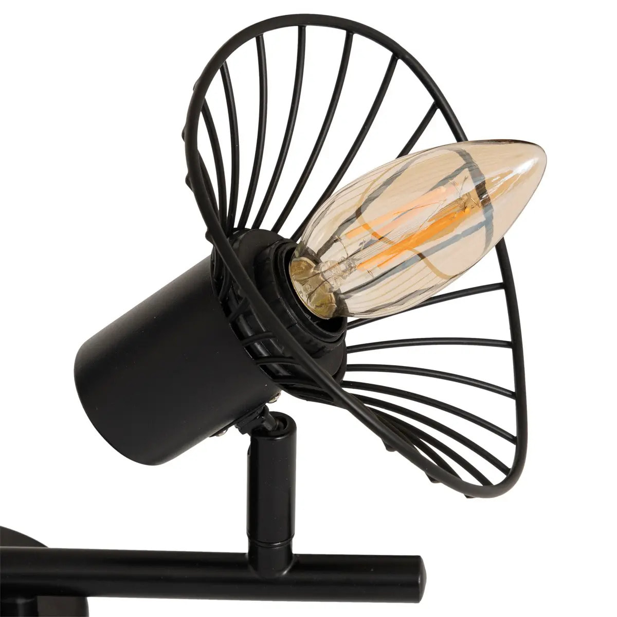 Applique murale/plafonnier Adelia noir 28x12,5cm