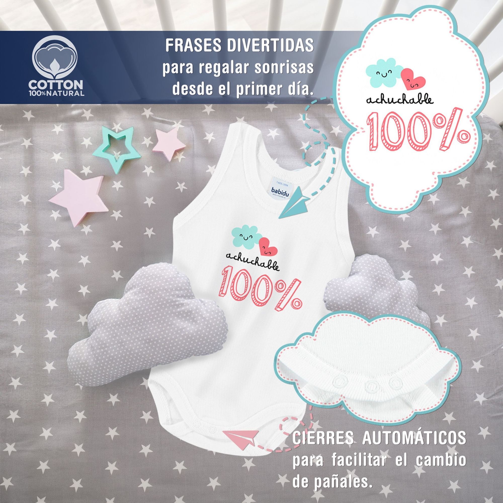 Body bebé tirantes personalizado frases