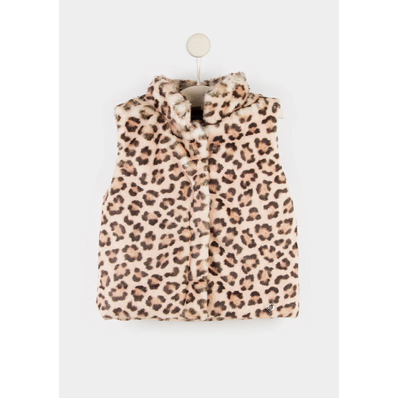 Chaleco de piel de leopardo para niña