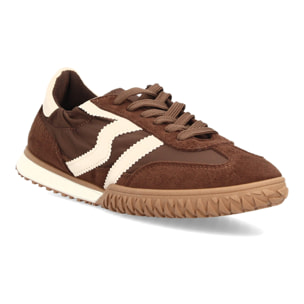 Zapatillas casual retro con cordones y elástico para mujer