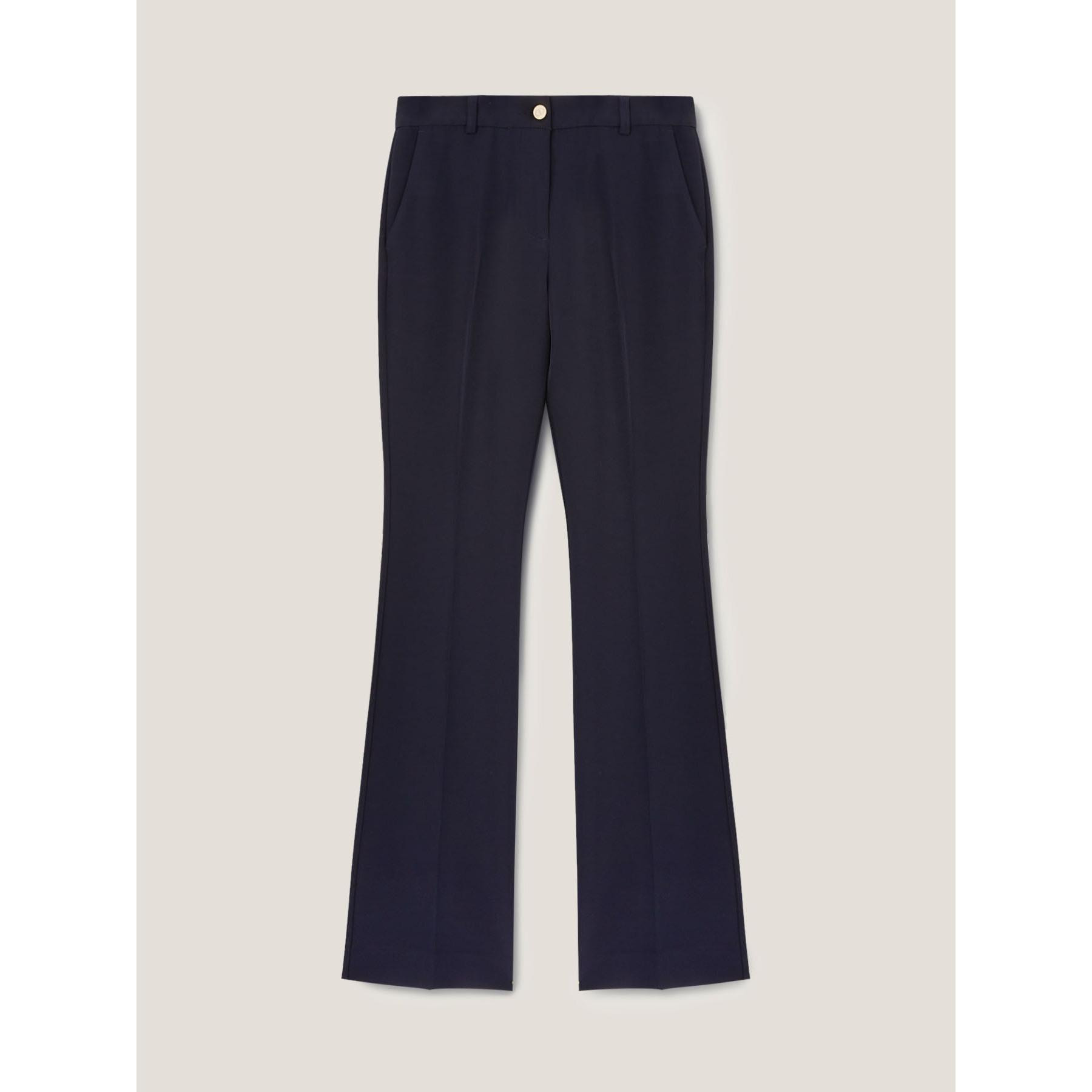 Motivi - Pantalones flare de tejido técnico - Azul