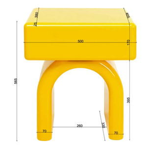 Chevet Eliano 1 tiroir jaune Kare Design