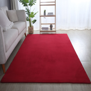MOSCOU - Tapis uni Rouge