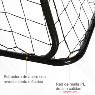 Portería de Fútbol Puerta de Fútbol con Soporte de Metal Lona de Precisión y Red para Entrenamiento de Fútbol en Jardín Aire Libre 240x88x174 cm Blanco