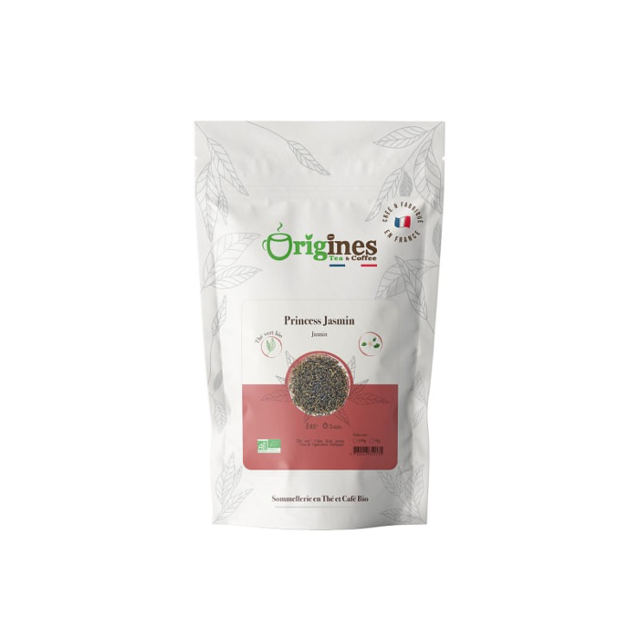 Princess Jasmin - Thé Vert Bio au jasmin - Sachet 100g