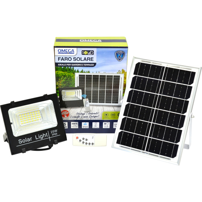 OMEGA Floodlight ad Energia Solare 25W