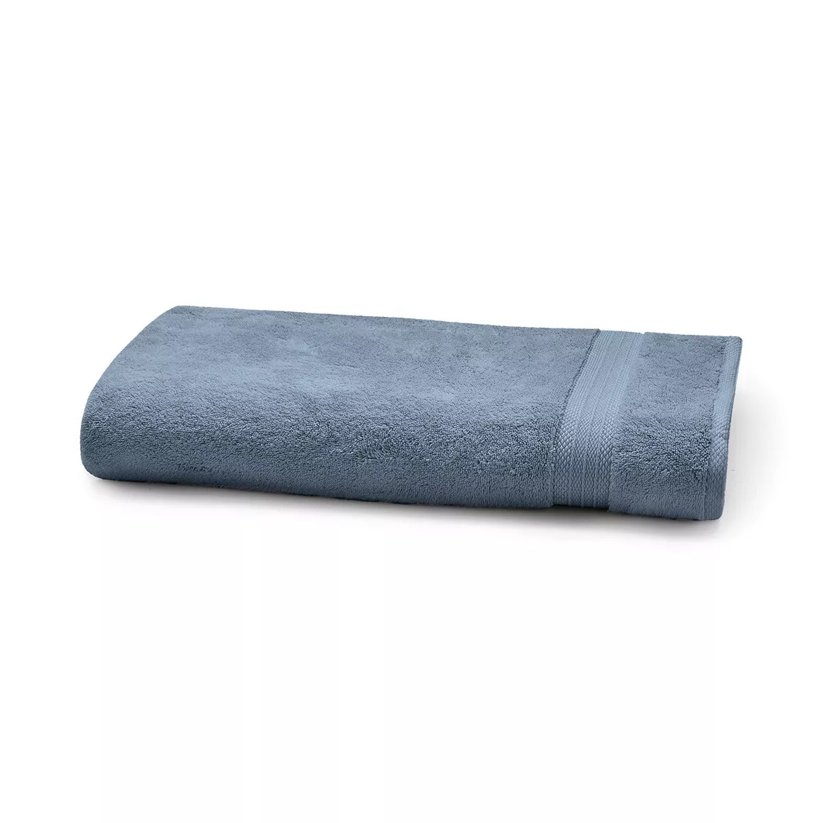 Serviette eponge pur coton 550 g/m² uni bleu Elea bleu ardoise