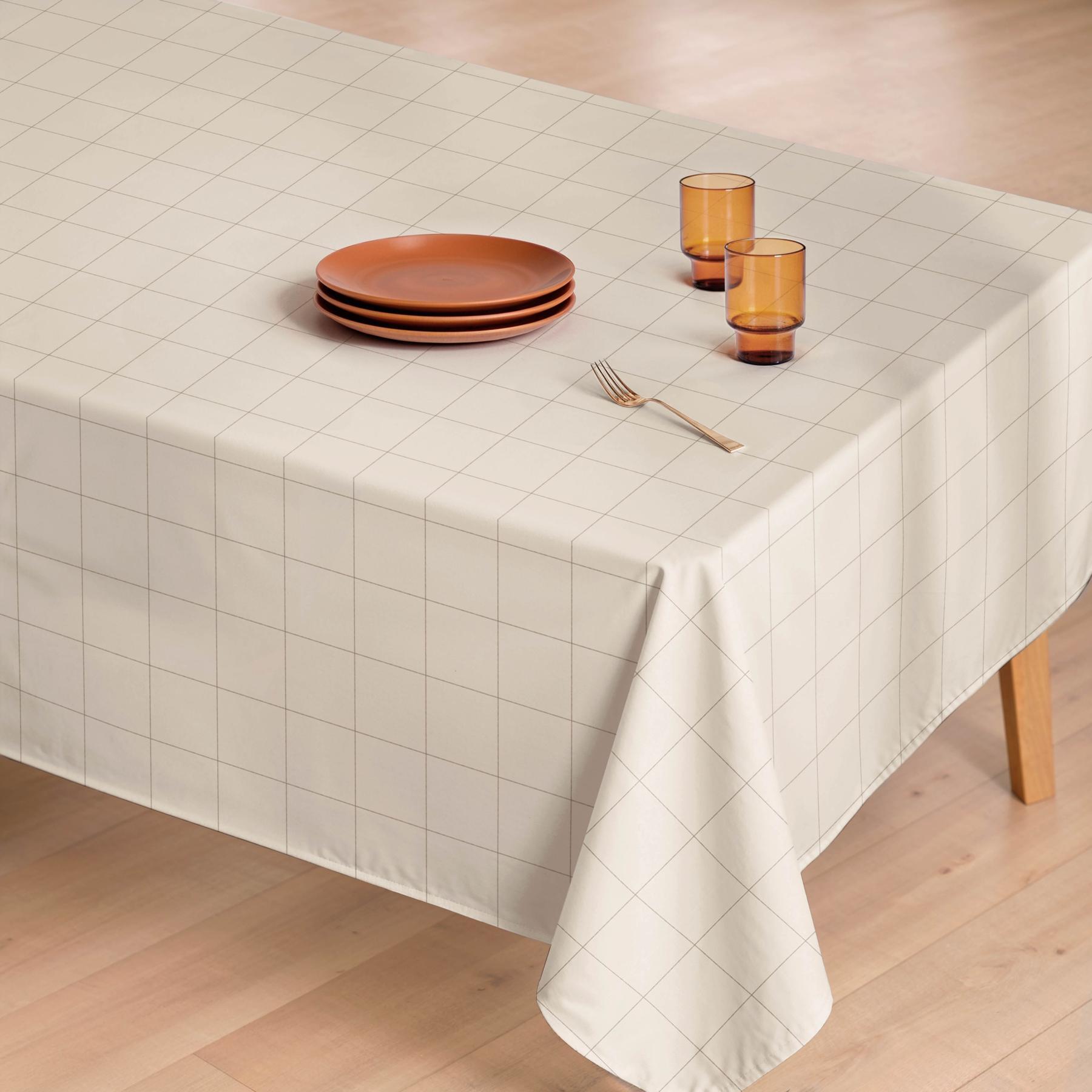 Mantel antimanchas ROBIN BEIGE - 100% algodón