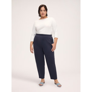 Fiorella Rubino - T-shirt in cotone con strass e borchie - Bianco