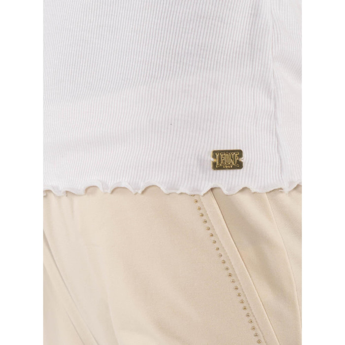 Canotta da donna in costina elasticizzata Leone Chic Gold