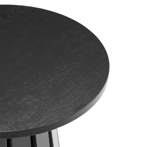 Table d'appoint ronde style scandinave noire LIV