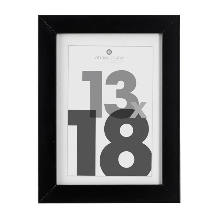 Cadre photo bois "Eva" noir 13x18cm