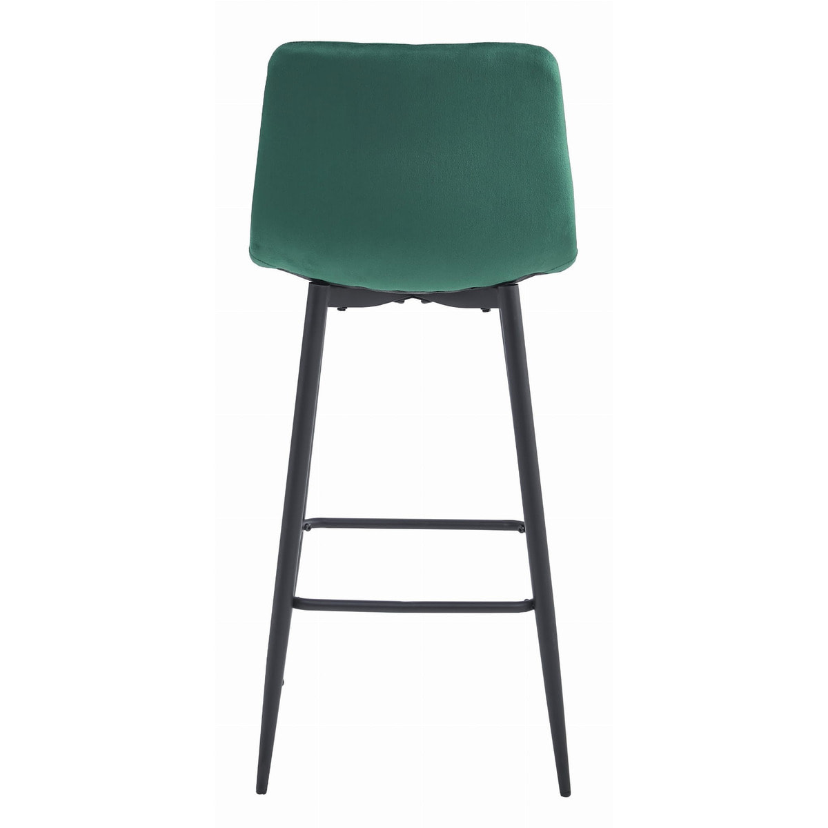 Sgabello da bar Pozza in velluto verde scuro e metallo