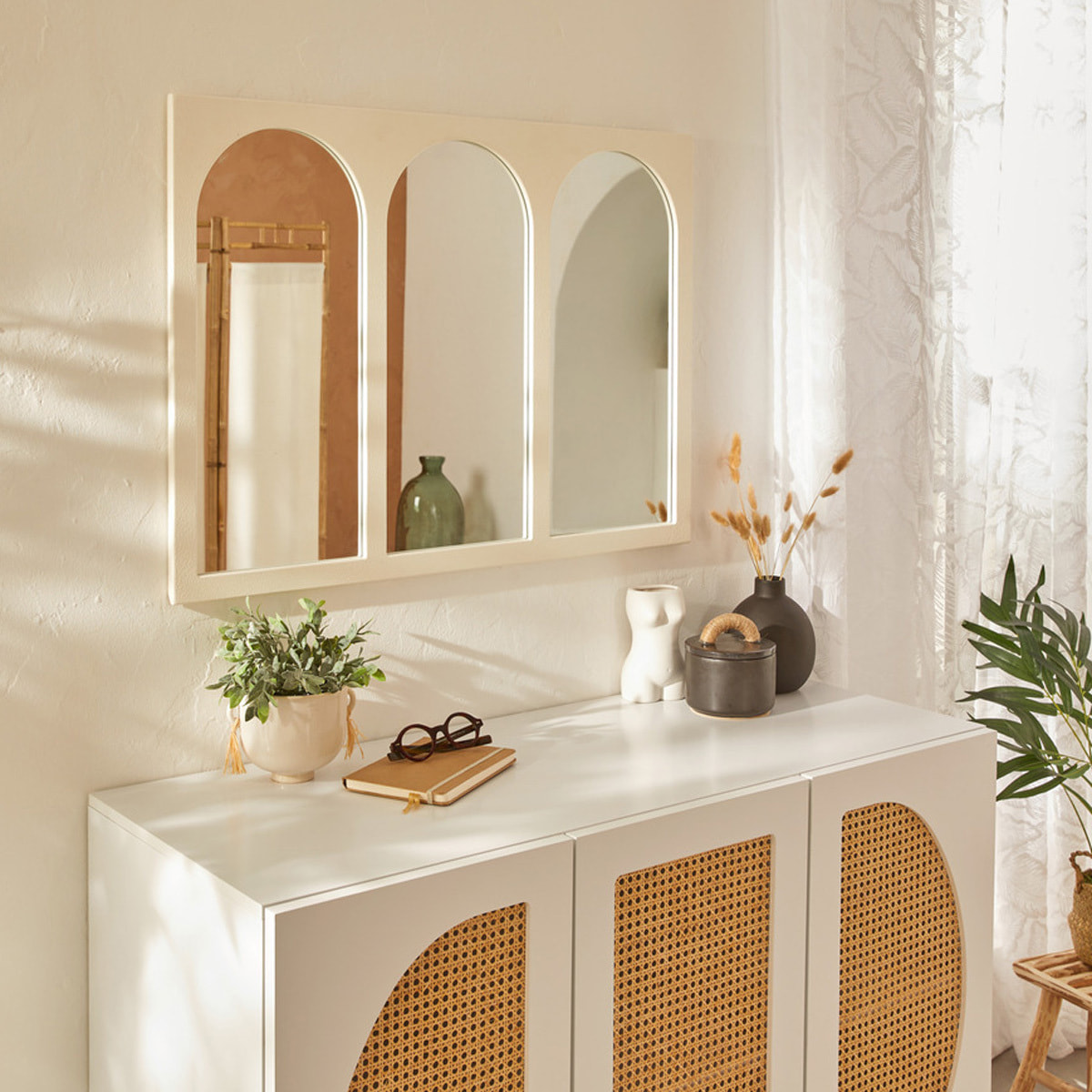 Miroir "Sohane" blanc 91x66cm