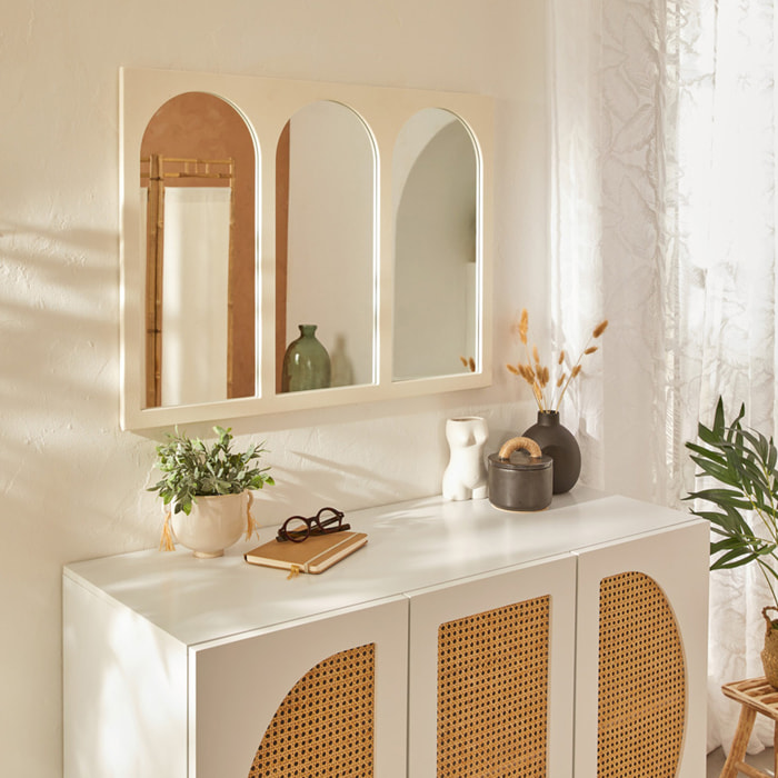 Miroir "Sohane" blanc 91x66cm