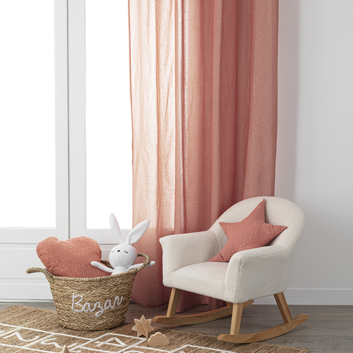 Rideau "Berlingot" rose terracotta 140x250cm