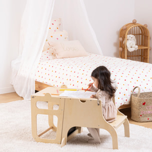 Tour d'observation enfant Alba 3 en 1 bois H91cm