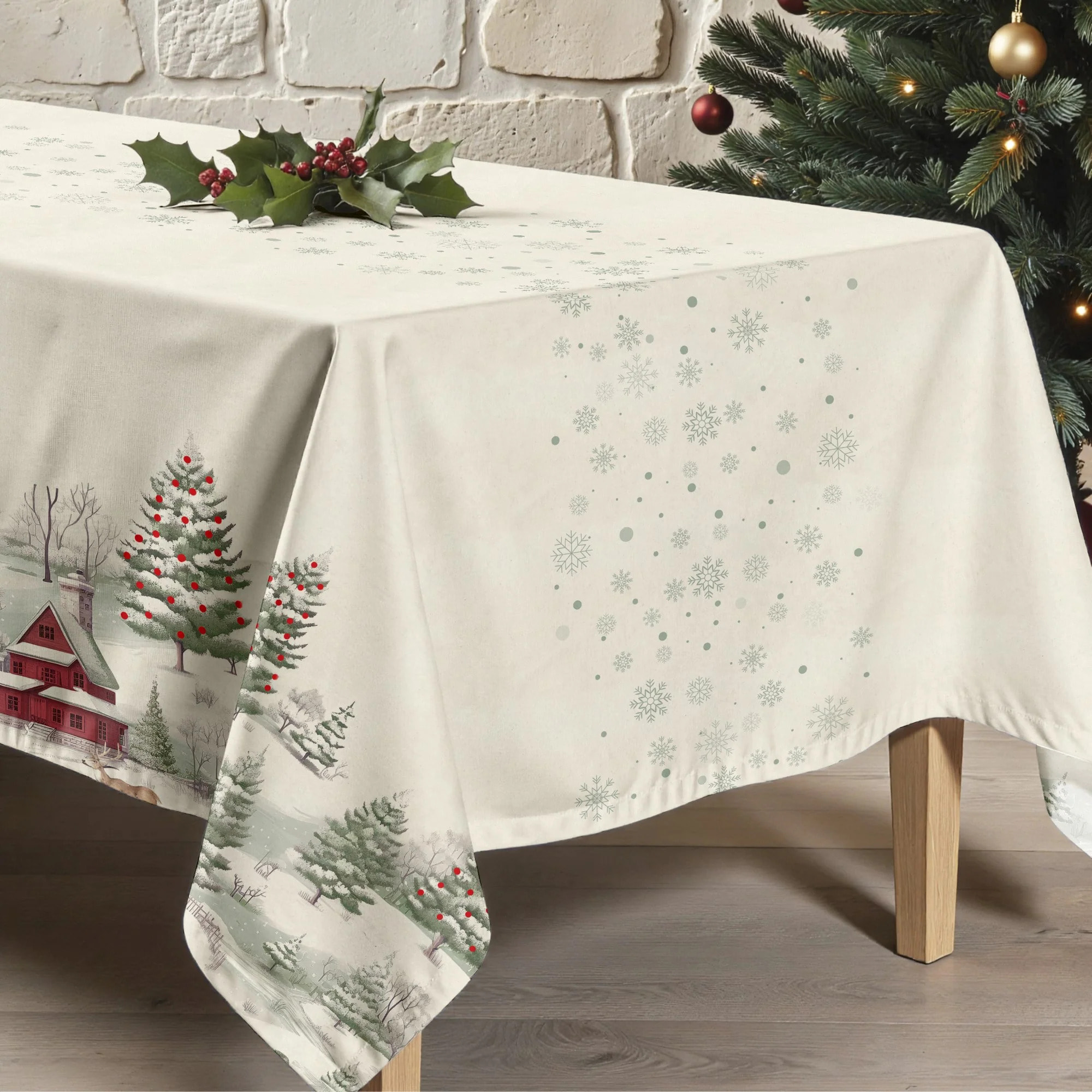 Nappe anti-taches Christmas deer cenefa 1225
