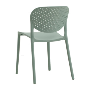 Set di 2 sedie MAIORCA in polipropilene verde, impilabili