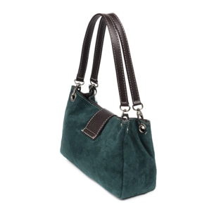 Aicurzio Borsa a spalla Donna. Pelle autentica Camoscio Dollaro