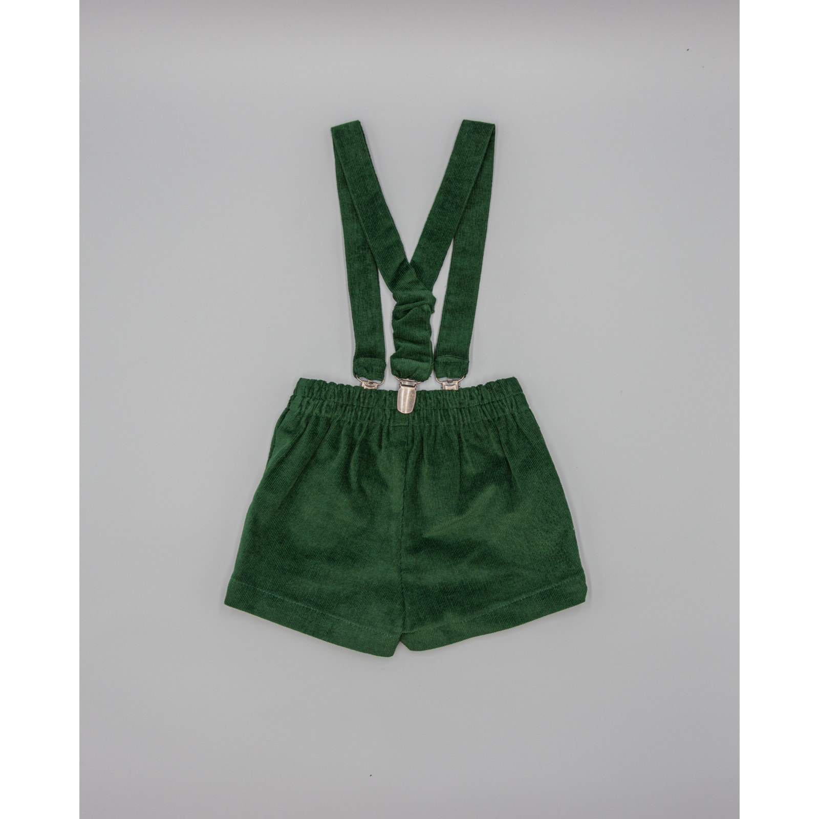 Bermuda Verde De Pana Con Tirantes