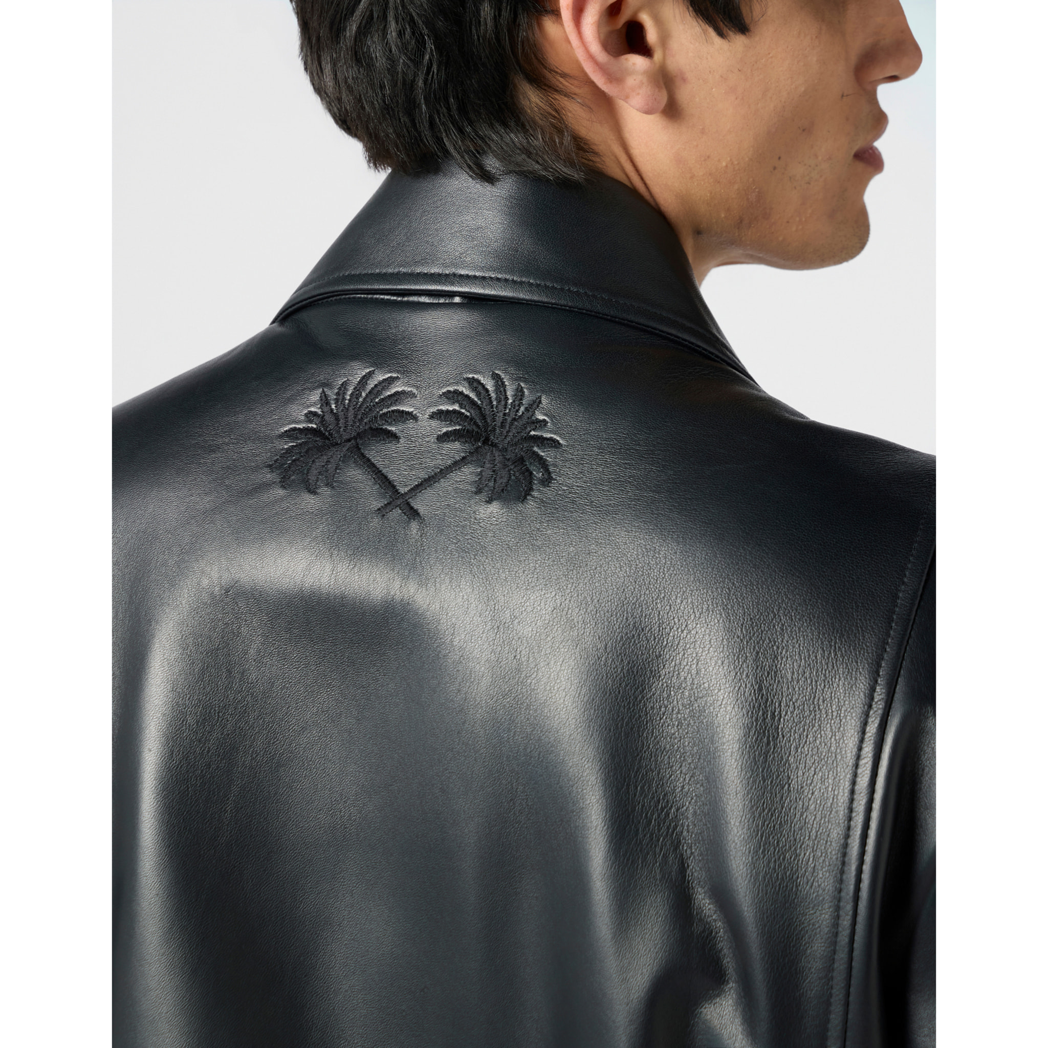 PHILIPP PLEIN Nappa Leather Bomber Palms
