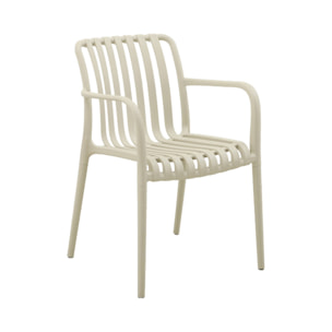 Fauteuil de jardin plastique (lot de 4) AGATHE FAUTEUILS