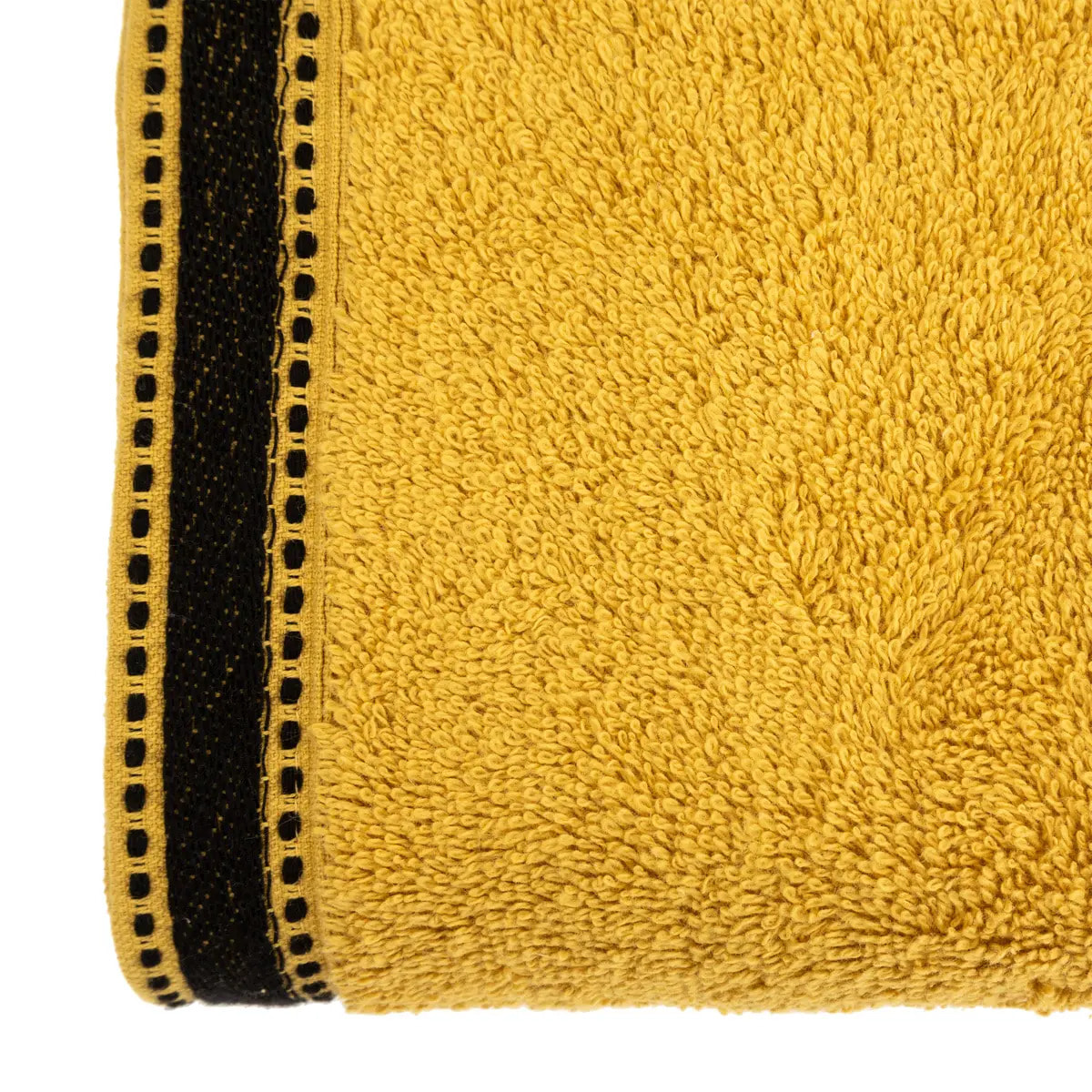 Drap de douche "Joia" coton jaune moutarde 70x130cm