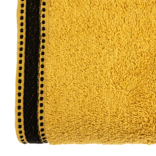 Drap de douche "Joia" coton jaune moutarde 70x130cm