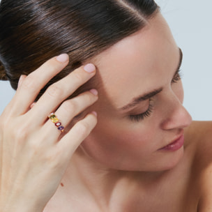 Anillo Sionvil acabado oro rosa 18k