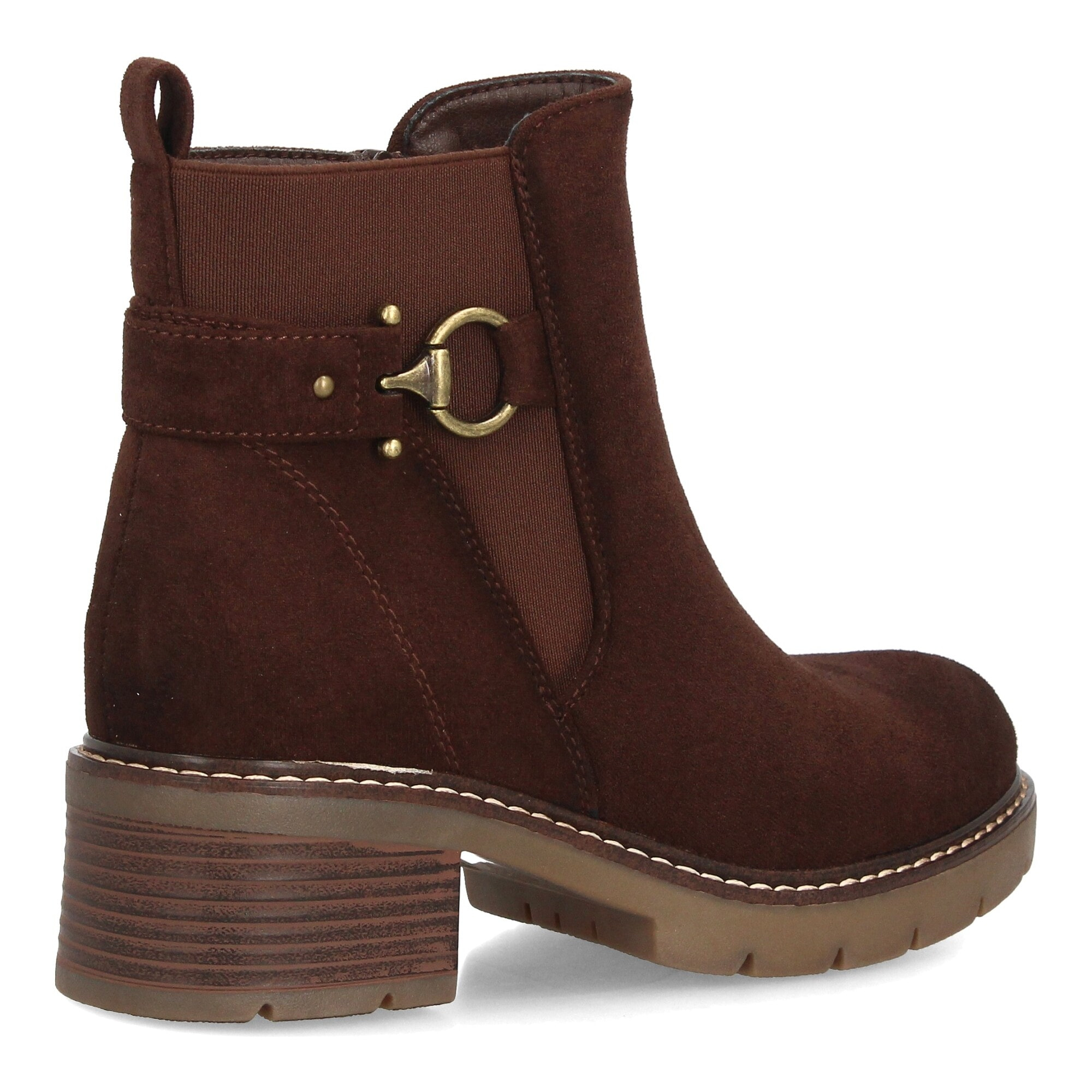 Botines para mujer con hebilla y tacón