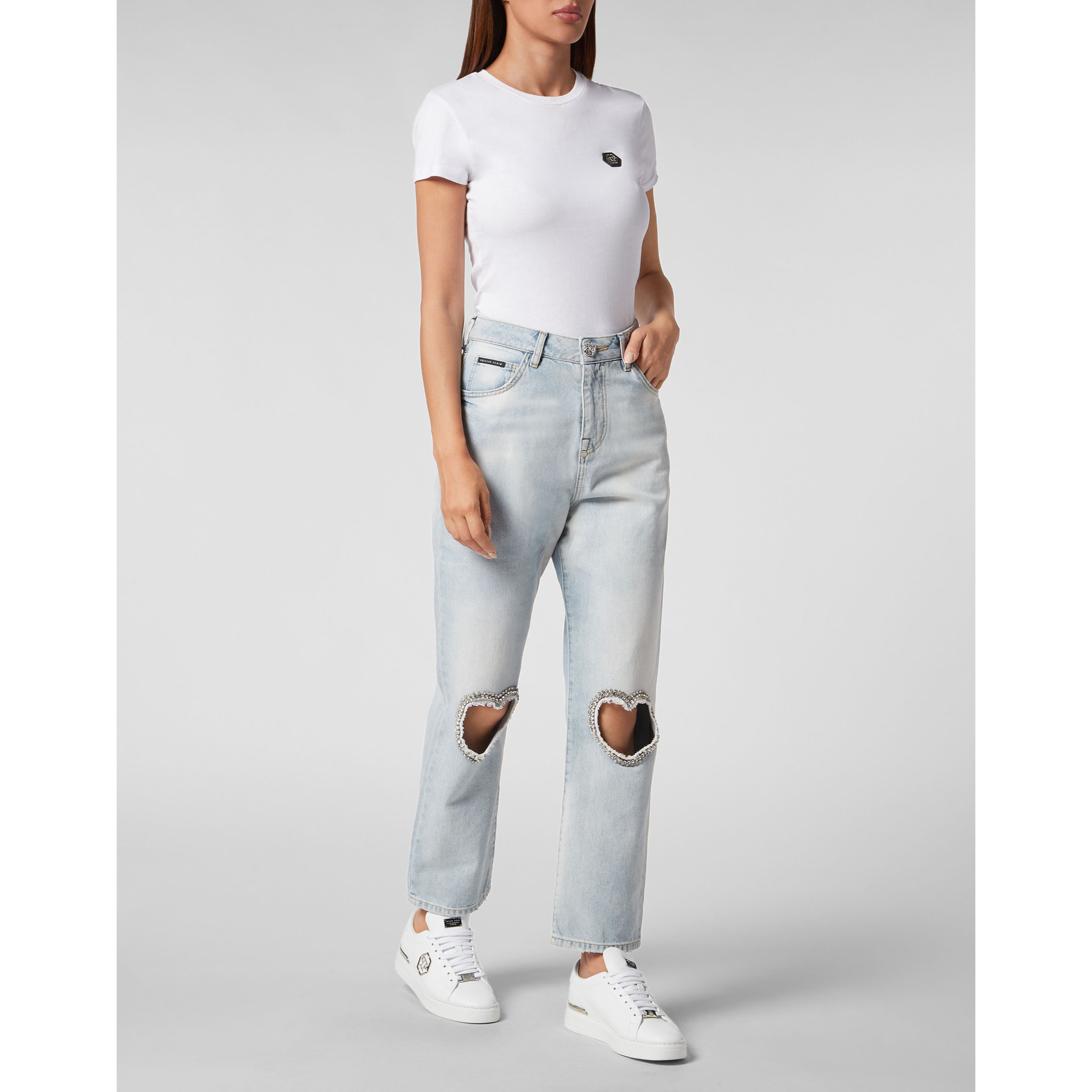 PHILIPP PLEIN Pantalones vaqueros Loose Fit HEART